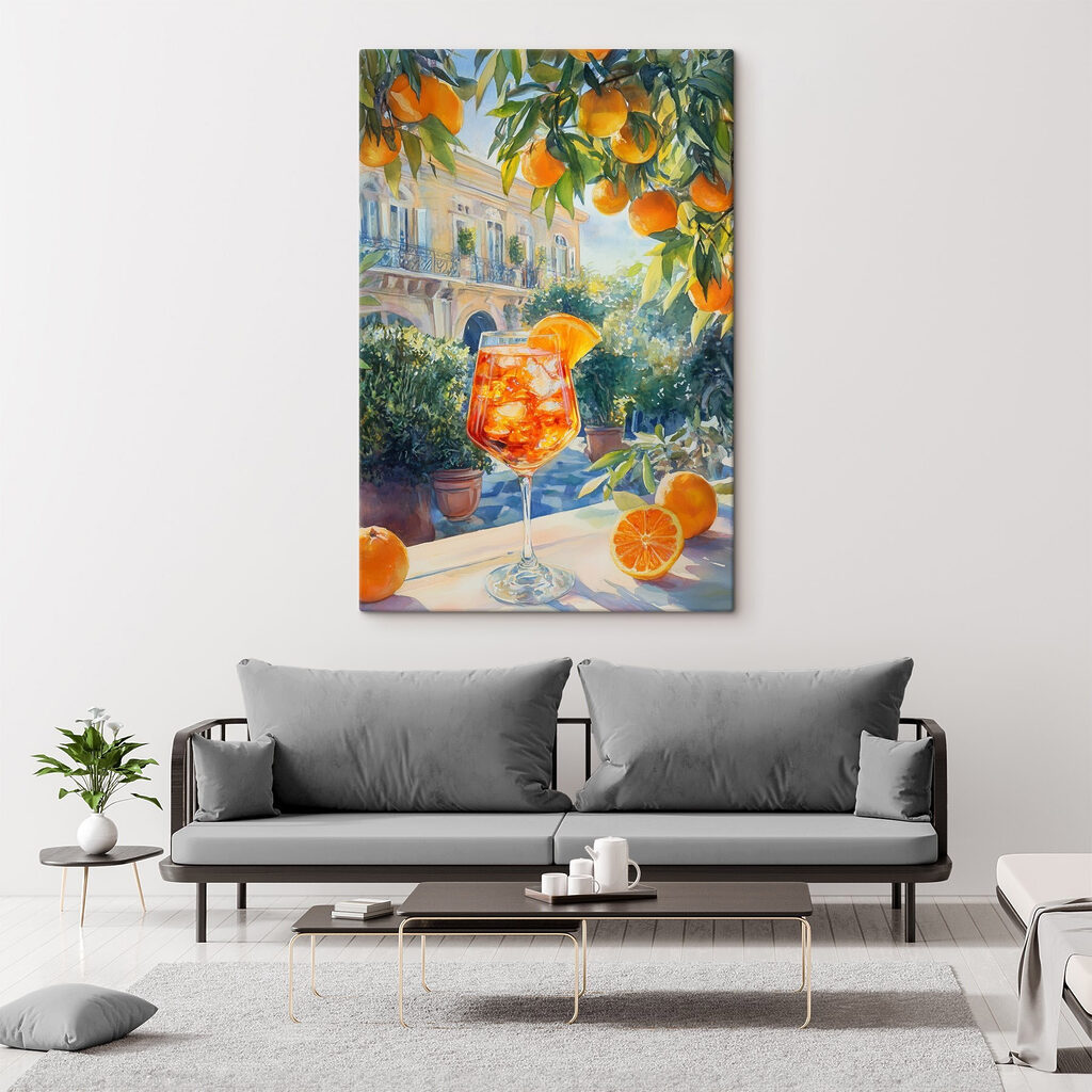 Oranje aperitief bij tuinvilla — interieur 2