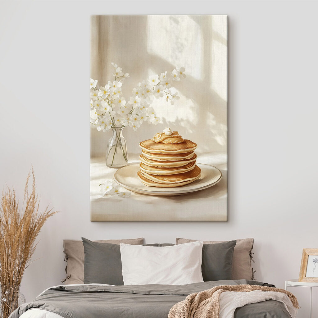 Pannenkoeken naast witte bloesem — interieur 2