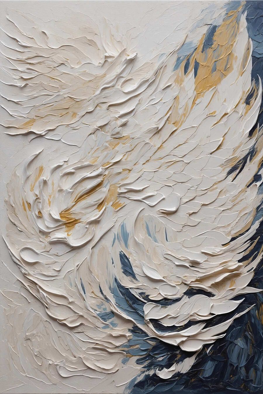 Witte stroom met blauw — volledig ontwerp