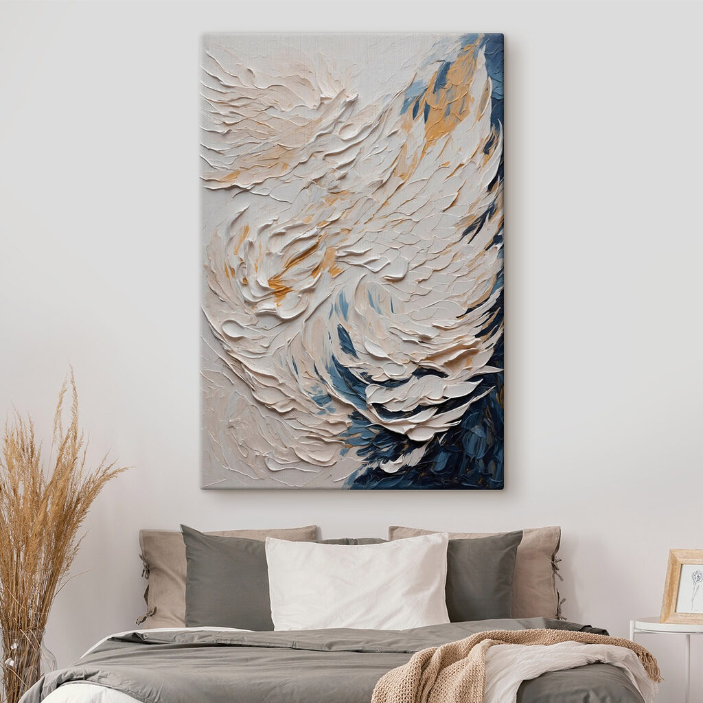 Witte stroom met blauw — interieur 2