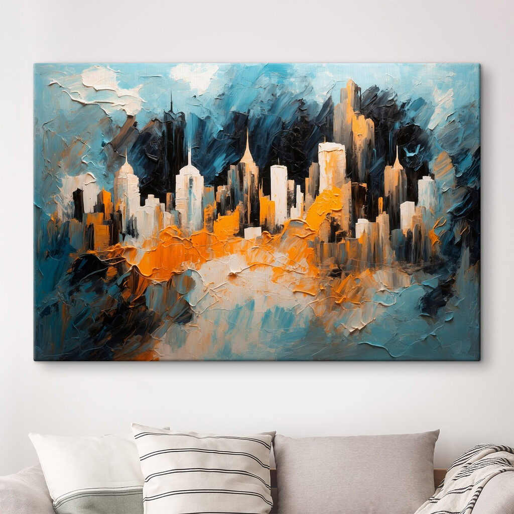 Lichte torens tussen donkerblauw — interieur 1