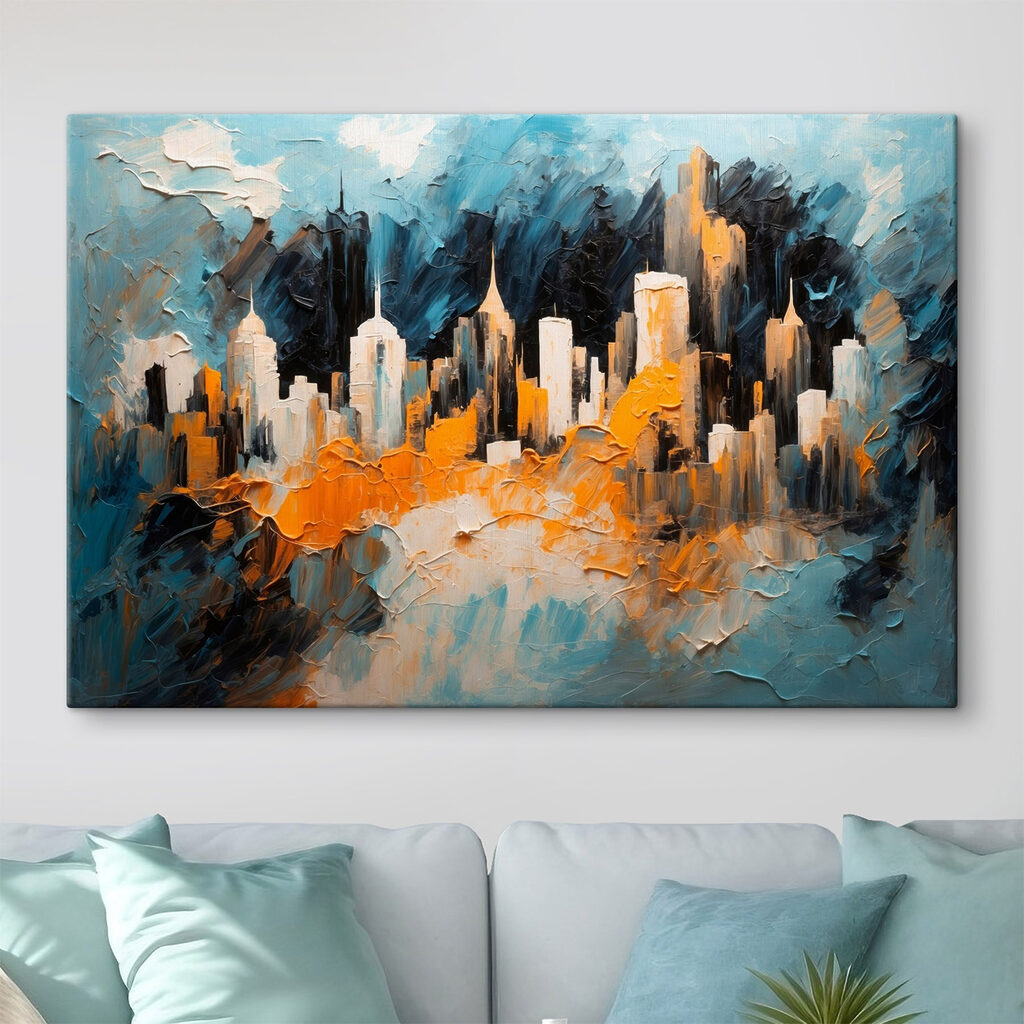 Lichte torens tussen donkerblauw — interieur 2