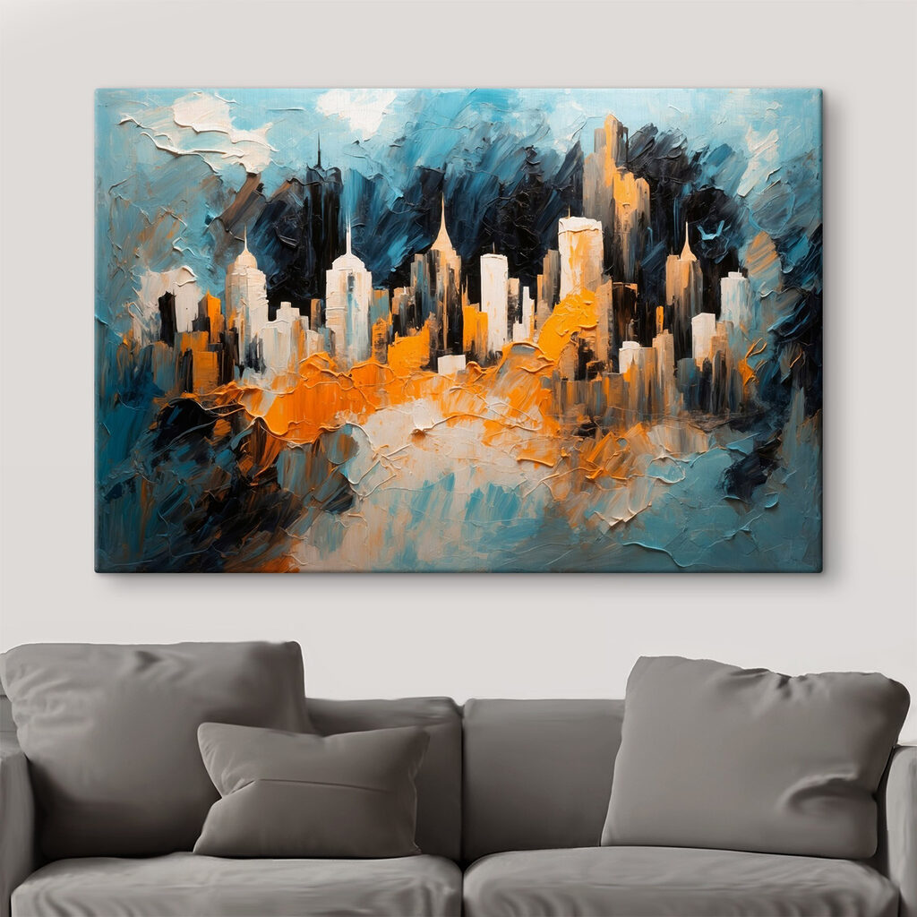 Lichte torens tussen donkerblauw — interieur 3