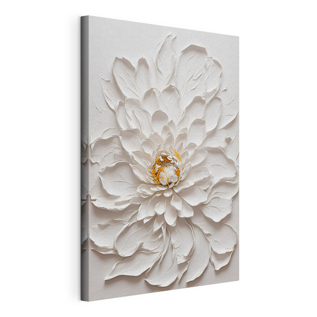 Witte bloem met goudvlekjes — productweergave