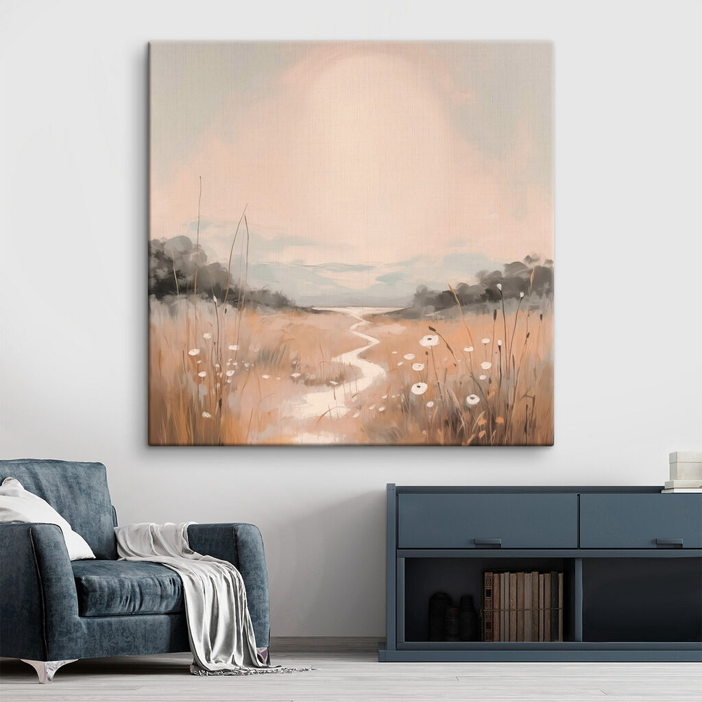 Lichtpad door zachtroze gras — interieur 2