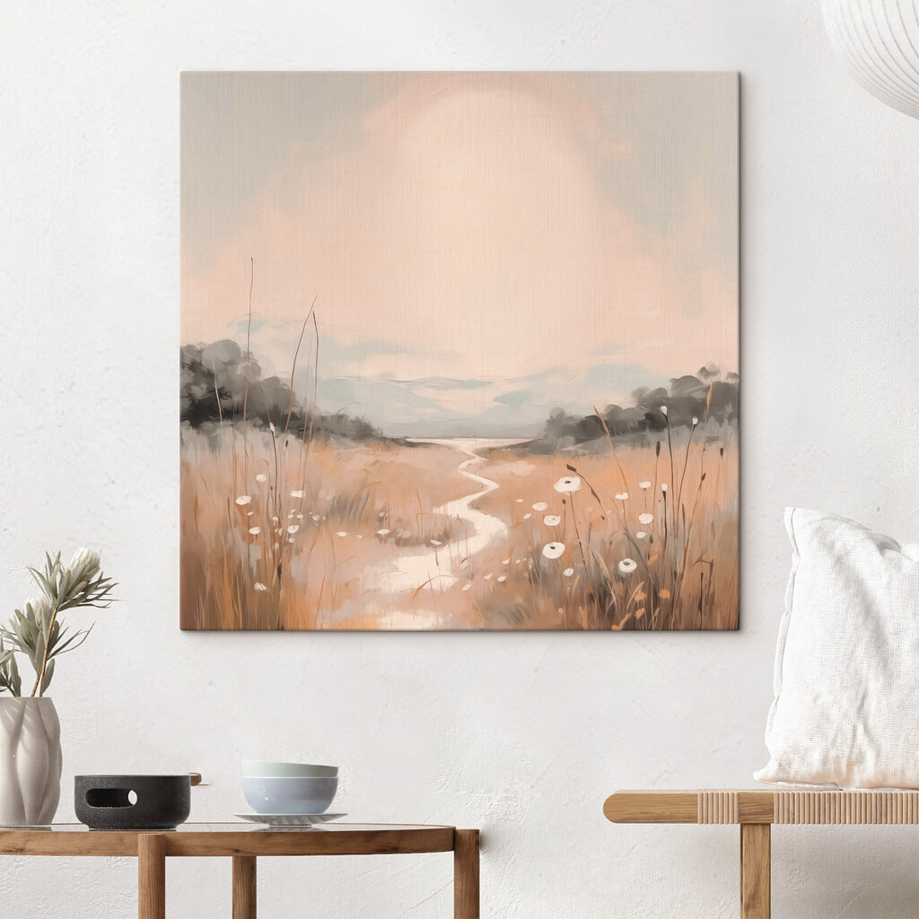Lichtpad door zachtroze gras — interieur 1