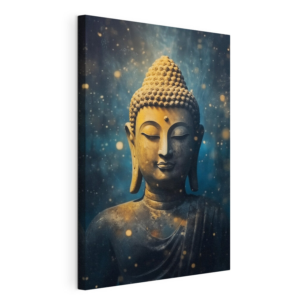 Boeddha in blauw sterrenlicht — productweergave