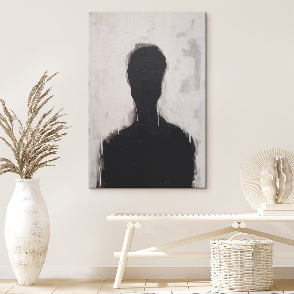 Donker silhouet op bleekgrijs — interieur 2