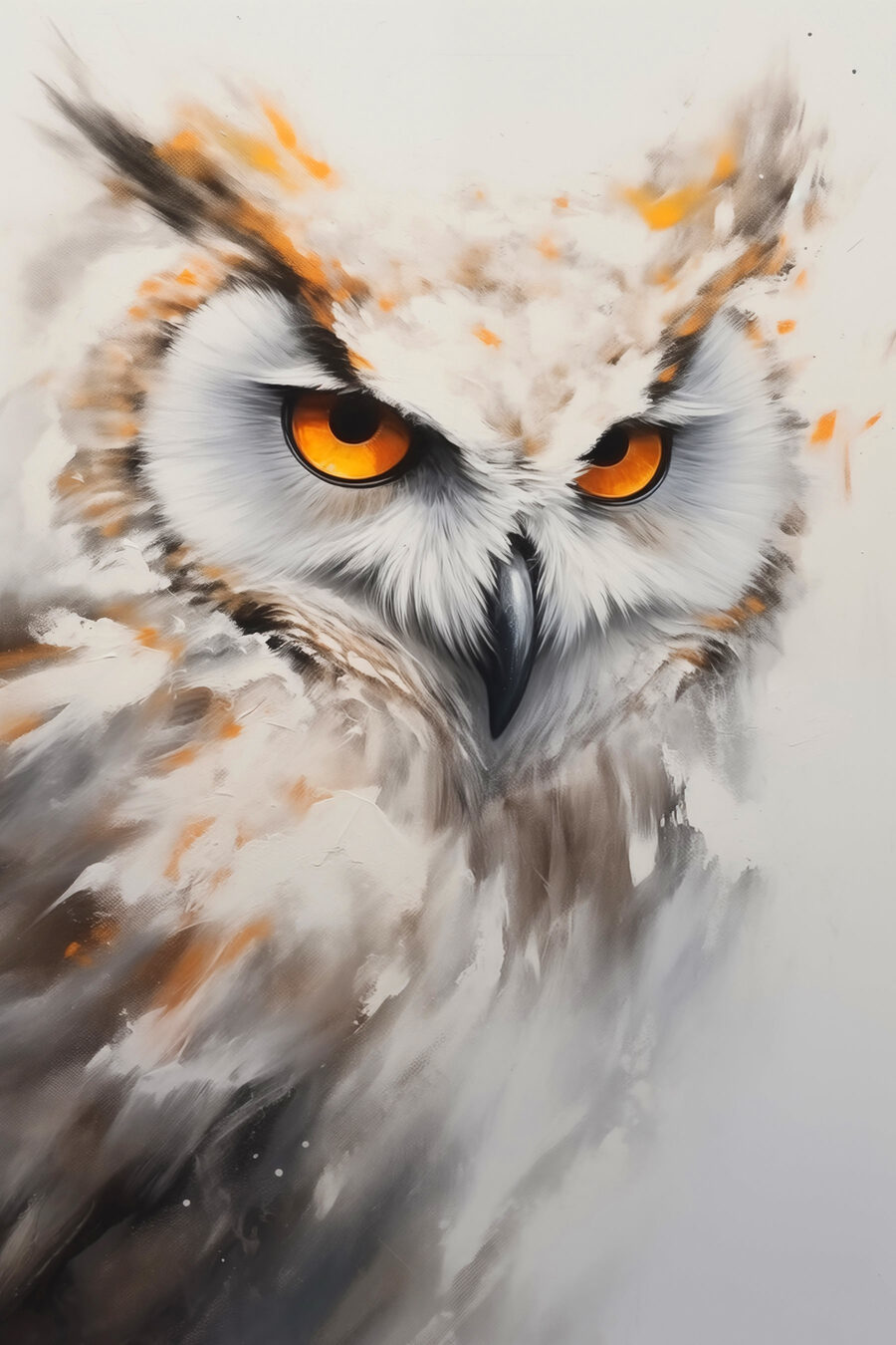 Oehoe met vurige ogen — volledig ontwerp