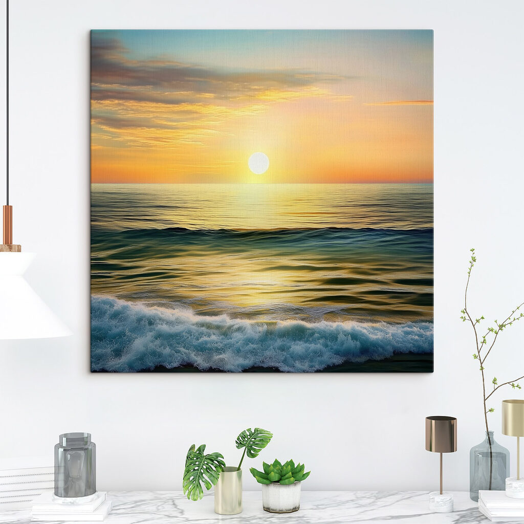 Gouden zon boven zeehorizon — interieur 1
