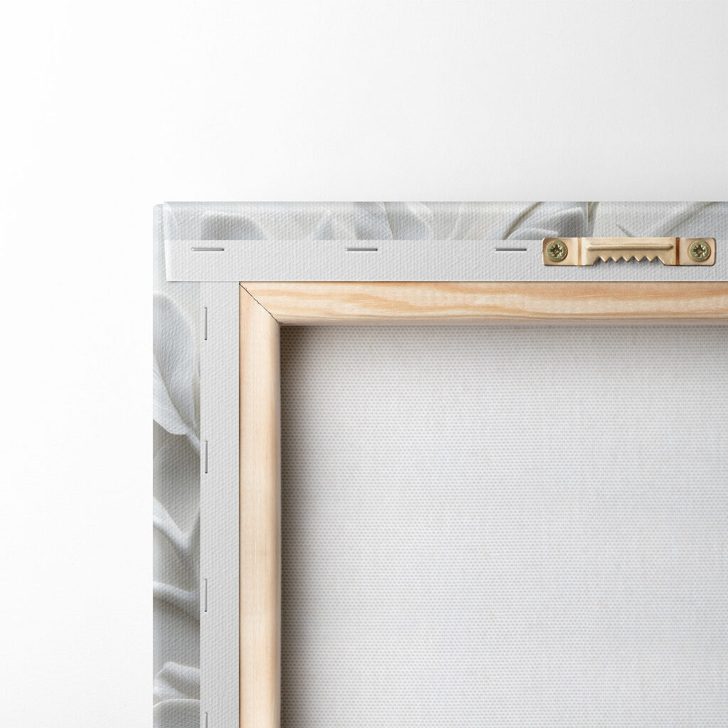 Witte duif tussen bloemen — achterkant