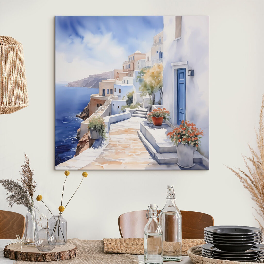 Blauwe deuren langs kust — interieur 2