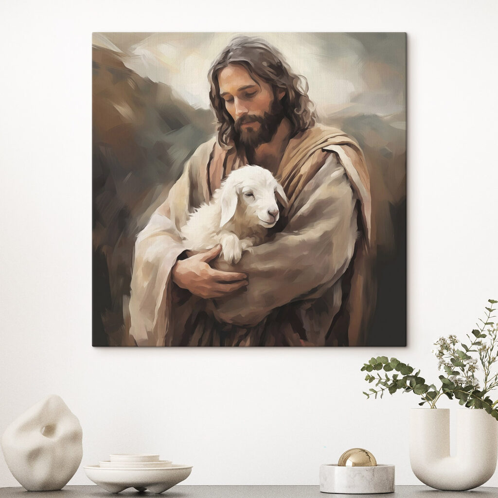 Jezus met wit lam — interieur 2