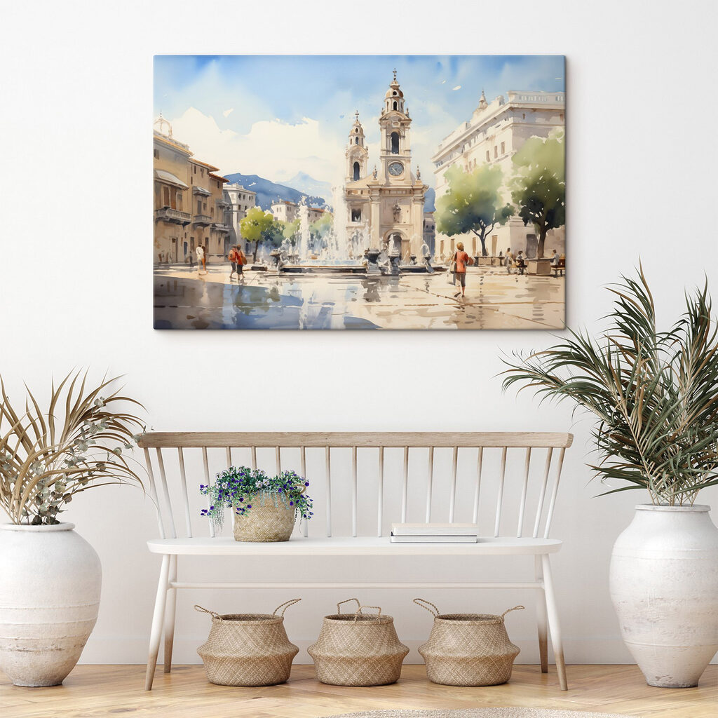 Zonnig plein met torens — interieur 2