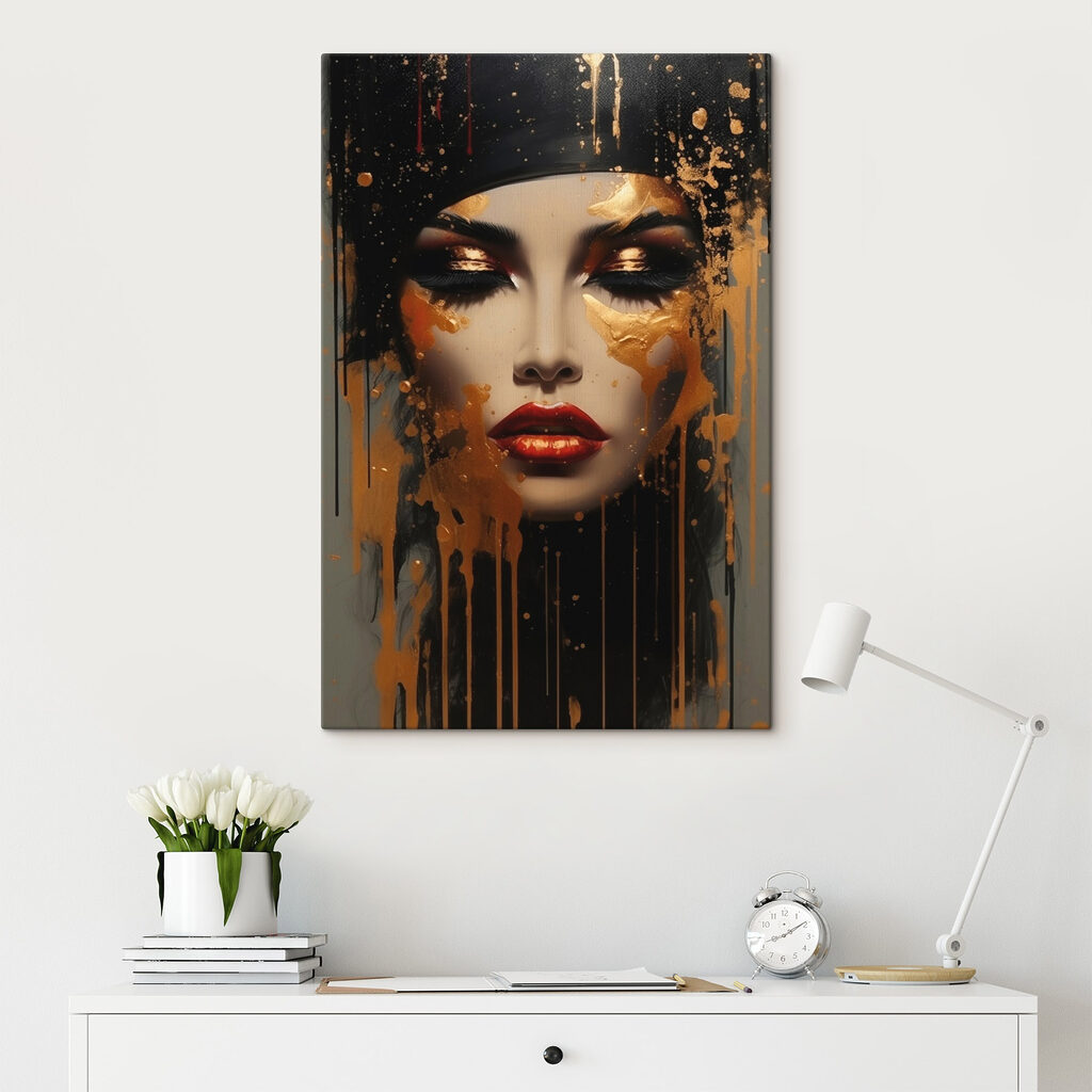 Rode lippen onder goudtranen — interieur 2