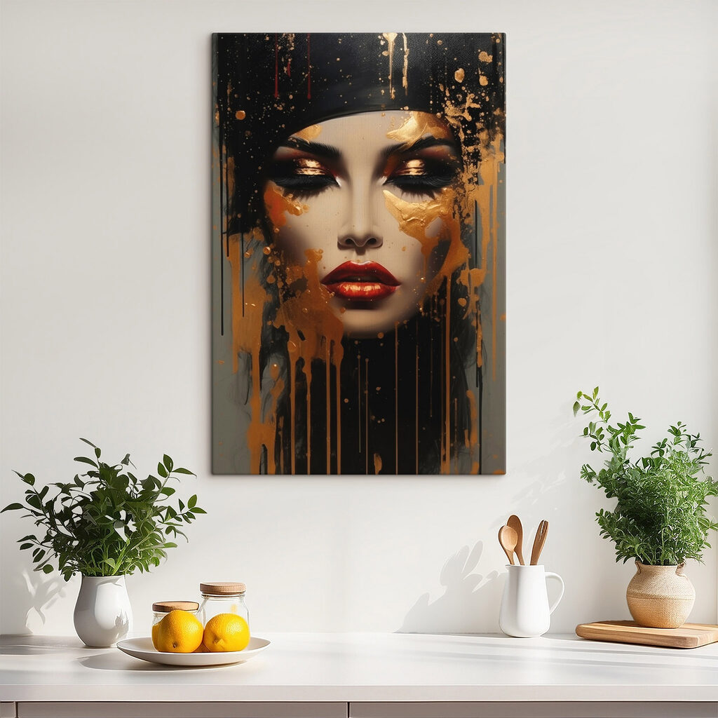 Rode lippen onder goudtranen — interieur 3