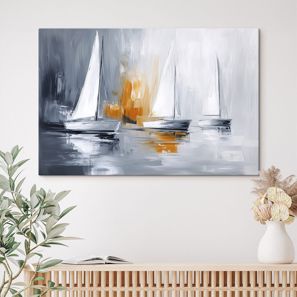 Drie zeilen met okerspiegeling — interieur 2