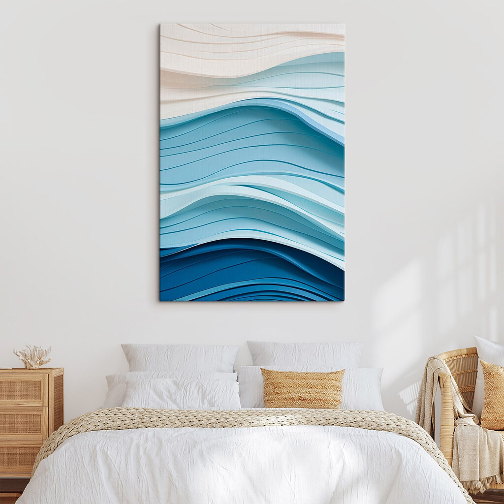 Turquoise onder witte contouren — interieur 1