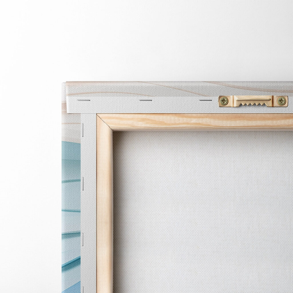 Turquoise onder witte contouren — achterkant