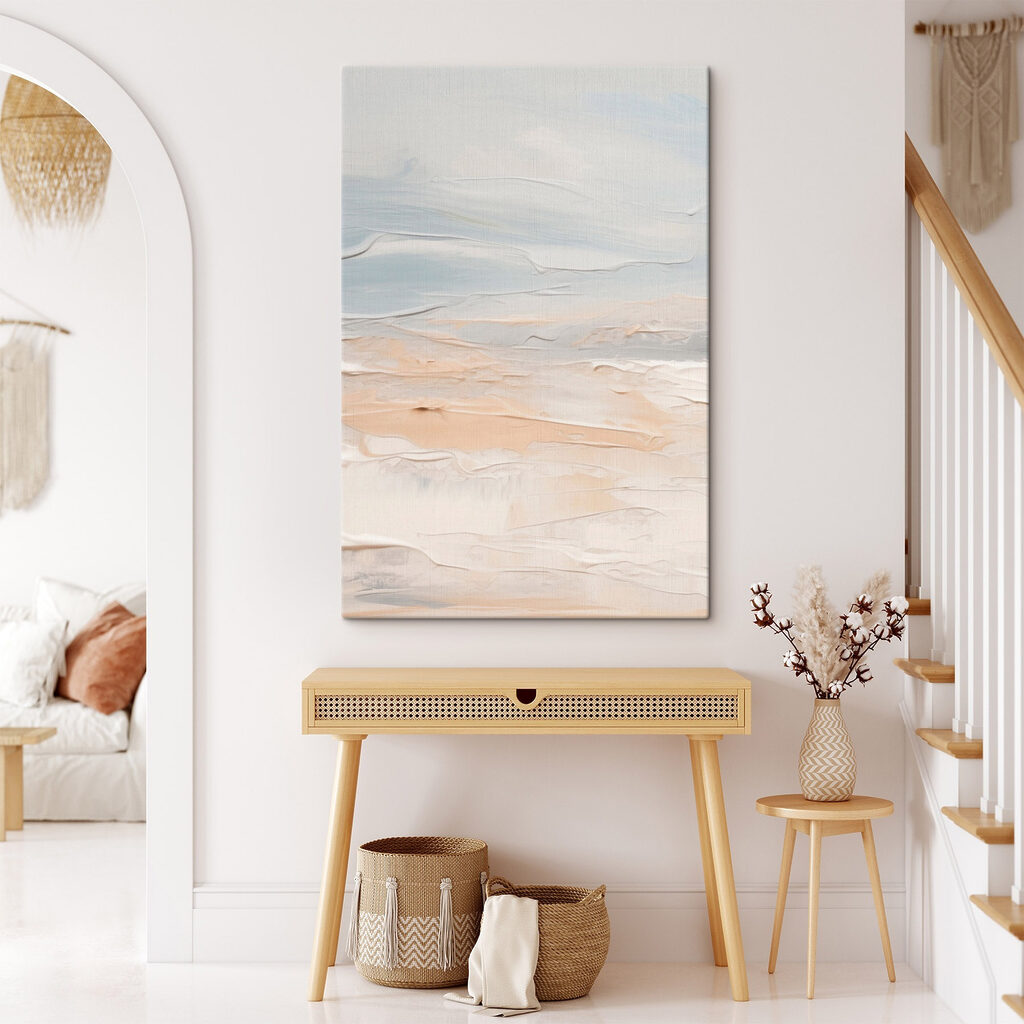 Witte en blauwe lucht met wolken — interieur 1