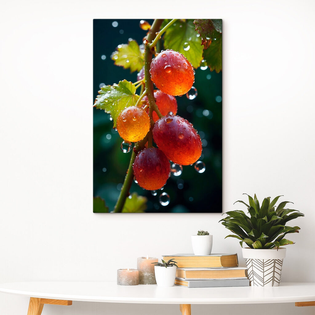 Druiven met frisse waterdruppels — interieur 2
