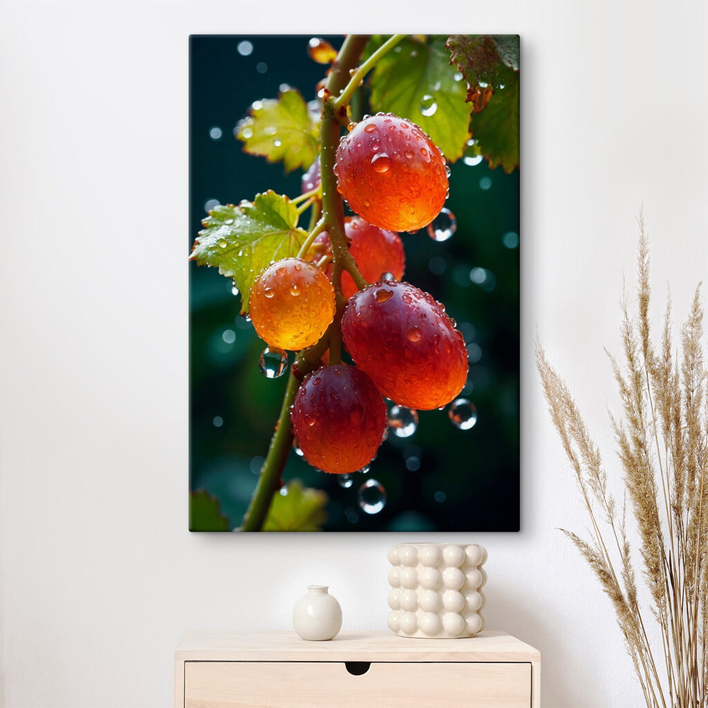 Druiven met frisse waterdruppels — interieur 3