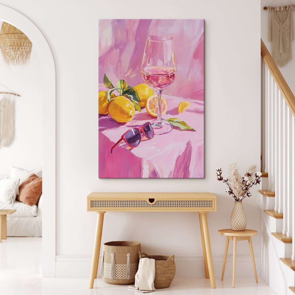 Roze wijn bij citroenen — interieur 1