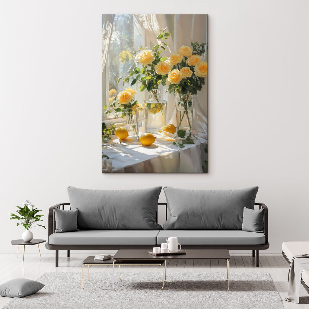 Rozen in daglicht — interieur 2