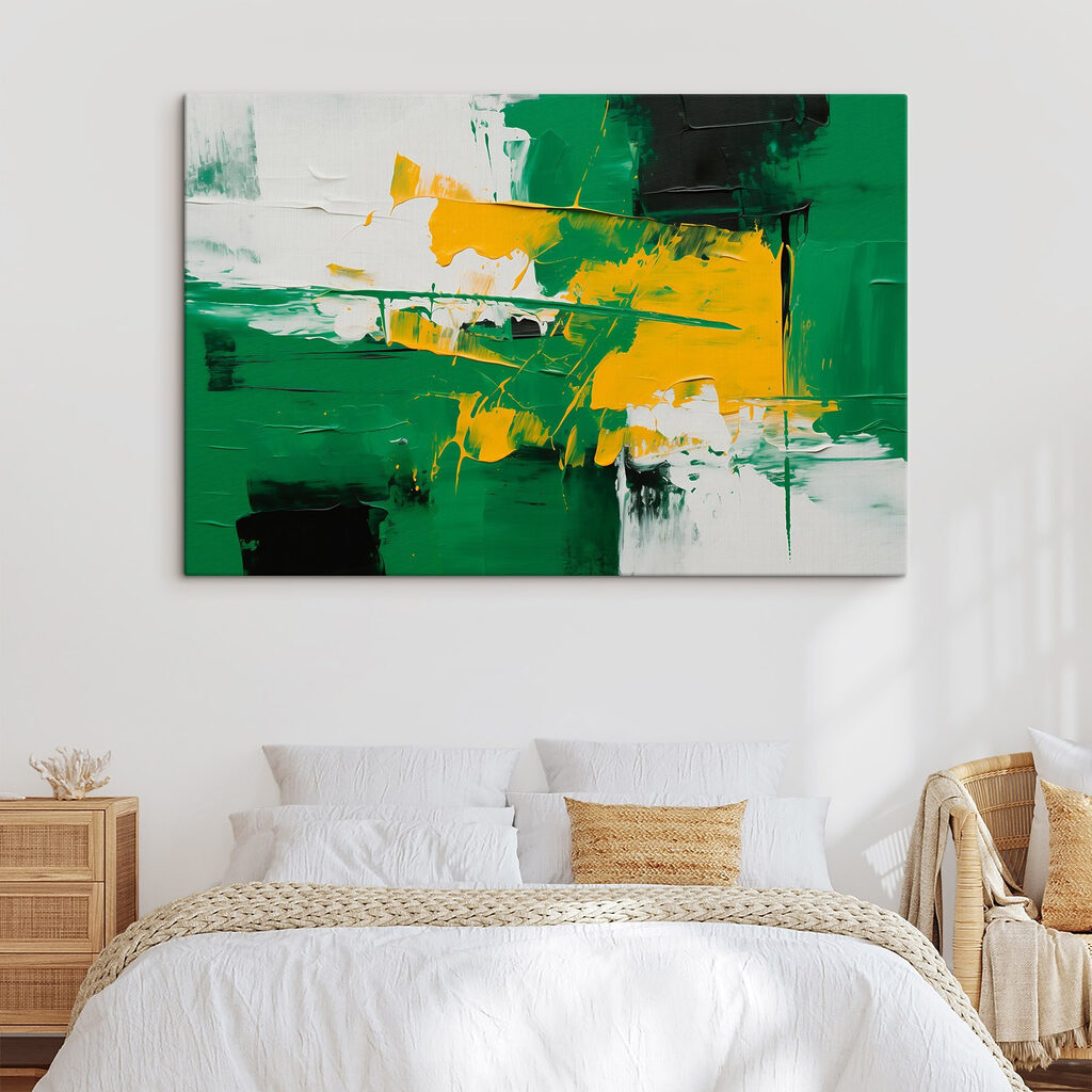 Groene verf met geel — interieur 2