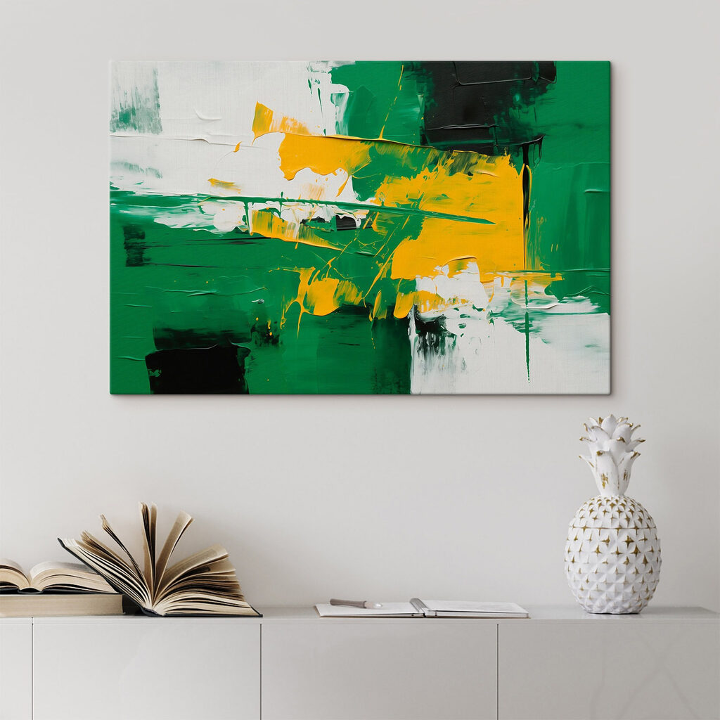 Groene verf met geel — interieur 3
