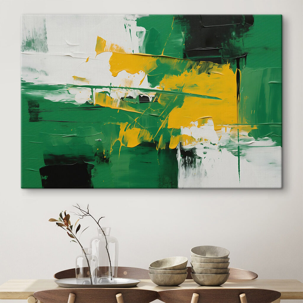 Groene verf met geel — interieur 1