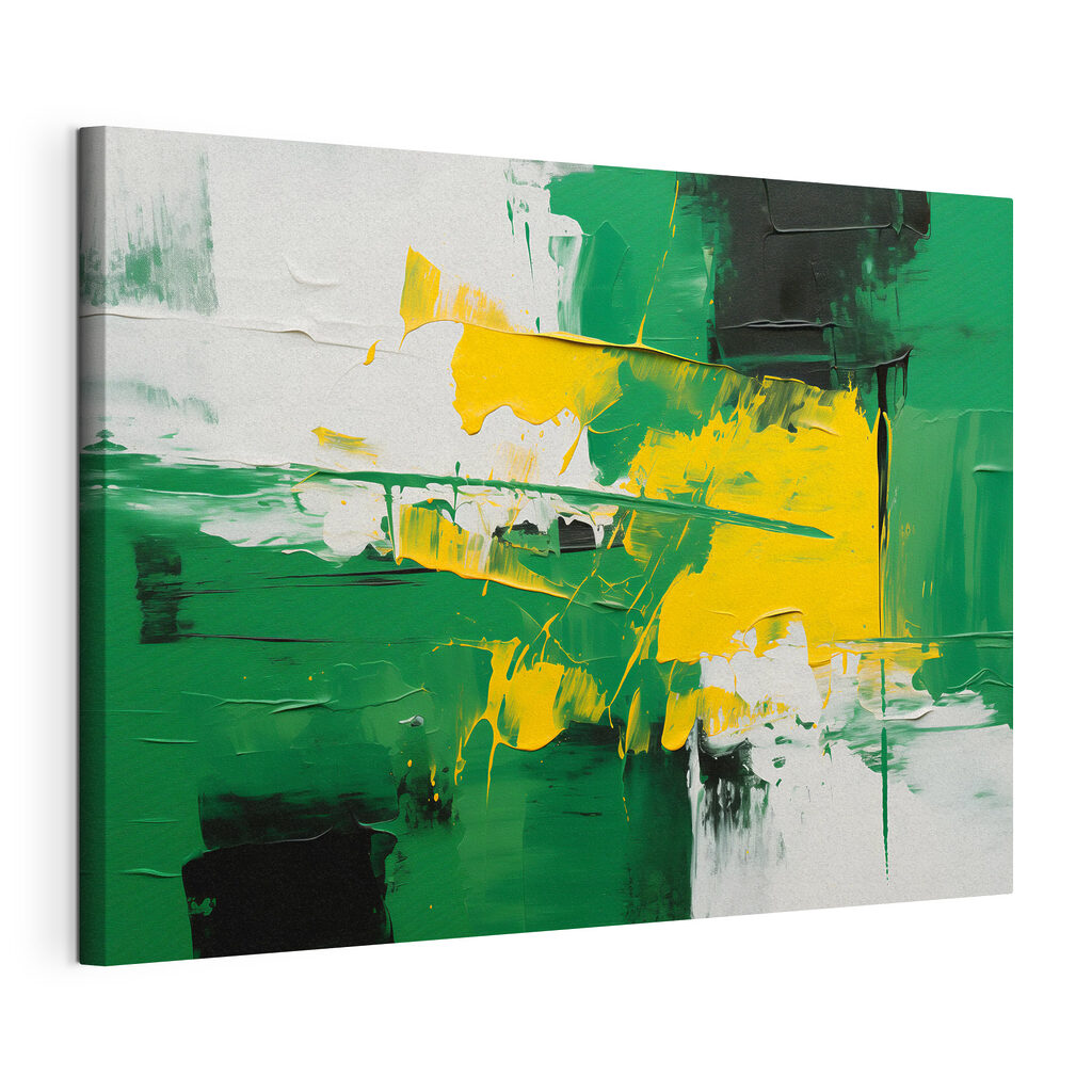 Groene verf met geel — productweergave