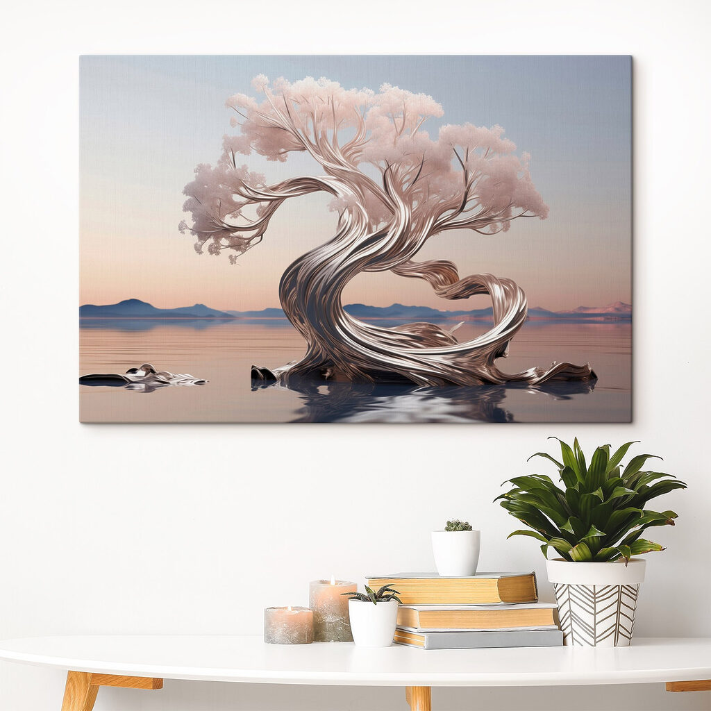 Boom met zilvergrijze stam — interieur 1