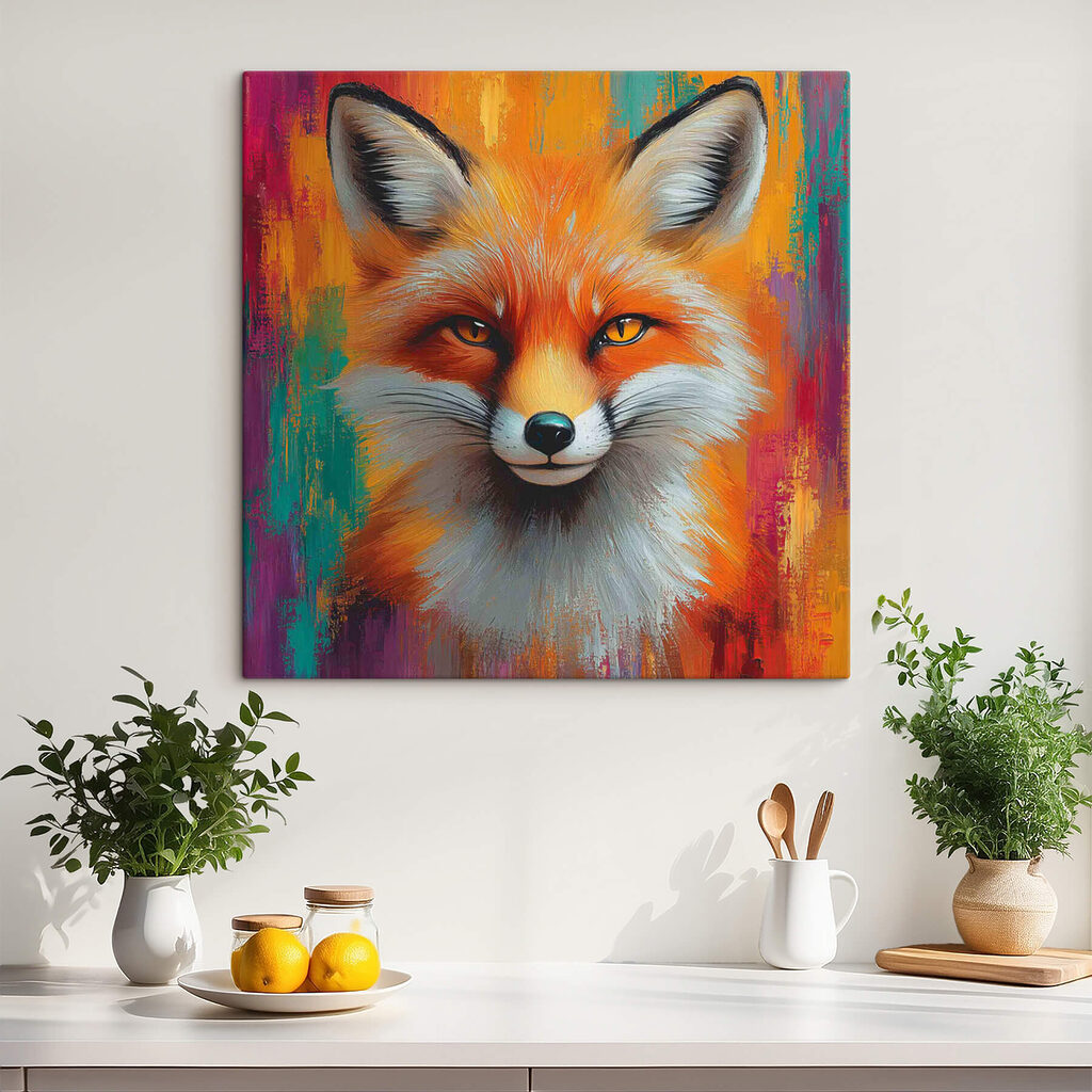 Vos in felle kleurstrepen — interieur 3