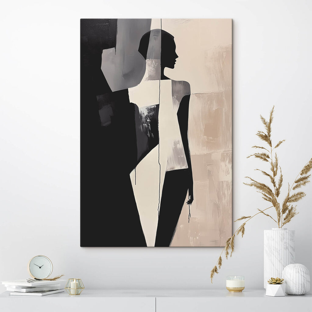 Vrouwensilhouet in rustige vlakken — interieur 3
