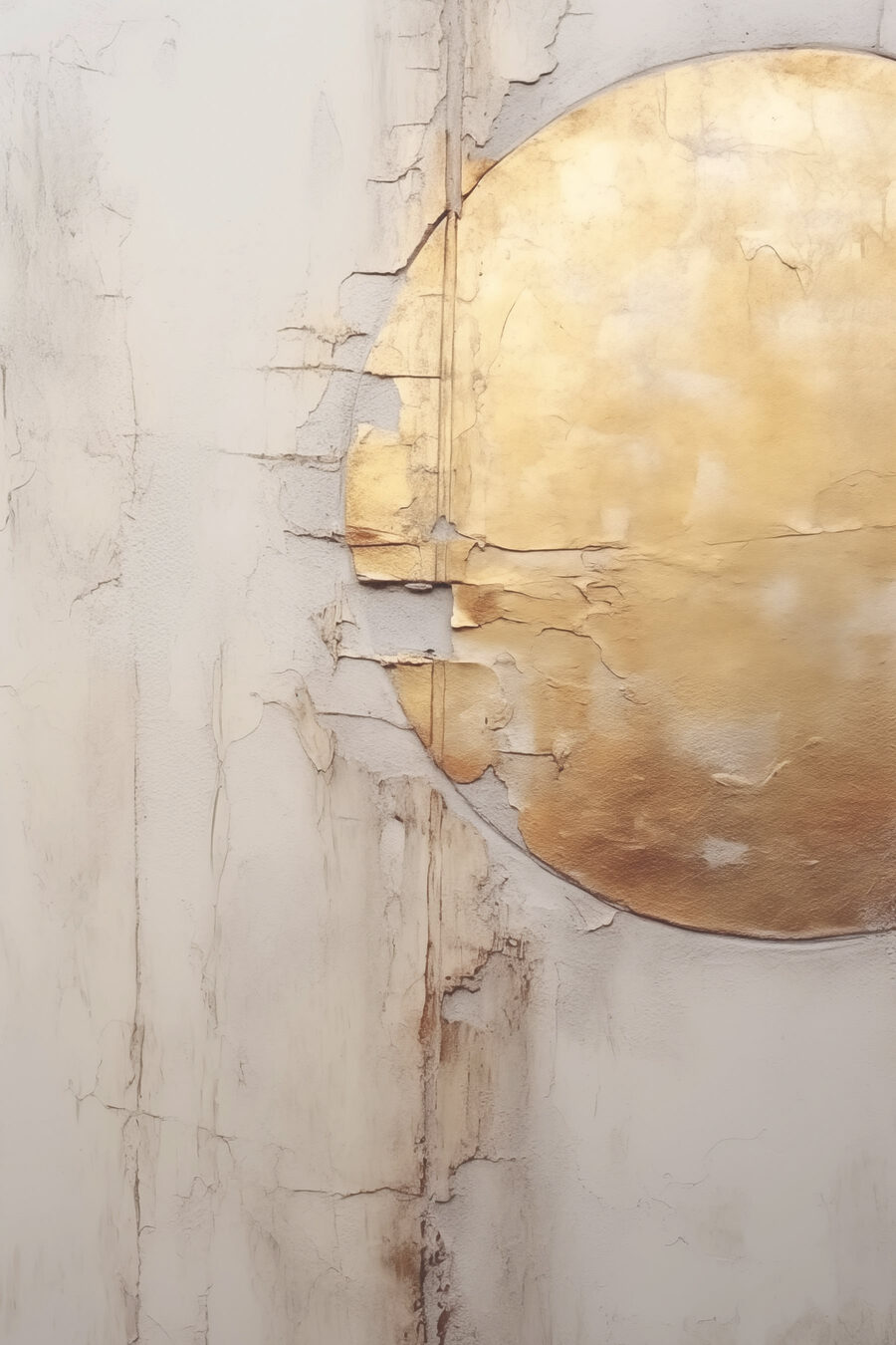 Gouden cirkel op grijs — volledig ontwerp