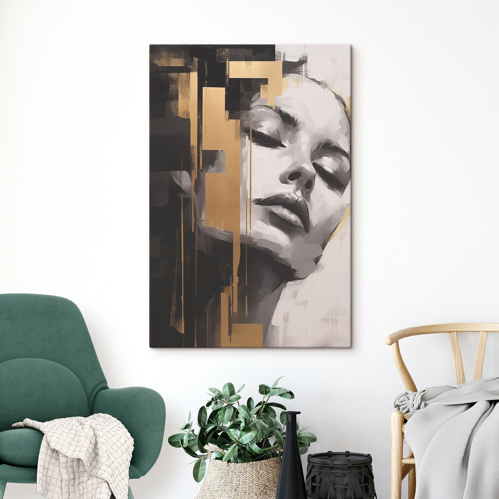 Schuin gezicht langs goudbanen — interieur 2