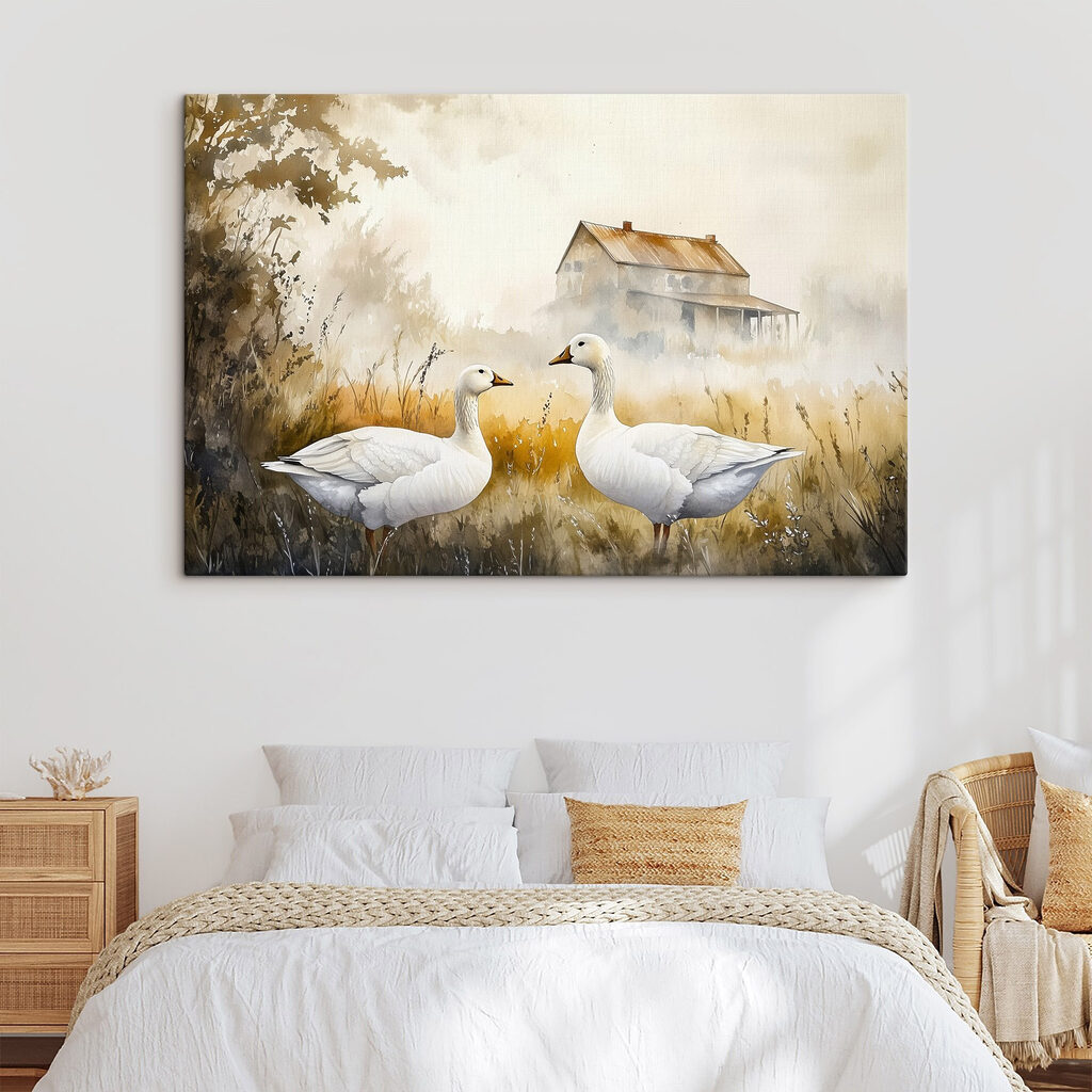 Ganzen in gouden gras — interieur 2
