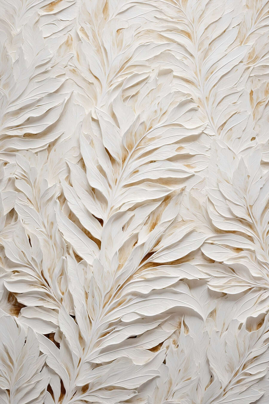 Witte bladranken met schaduw — volledig ontwerp