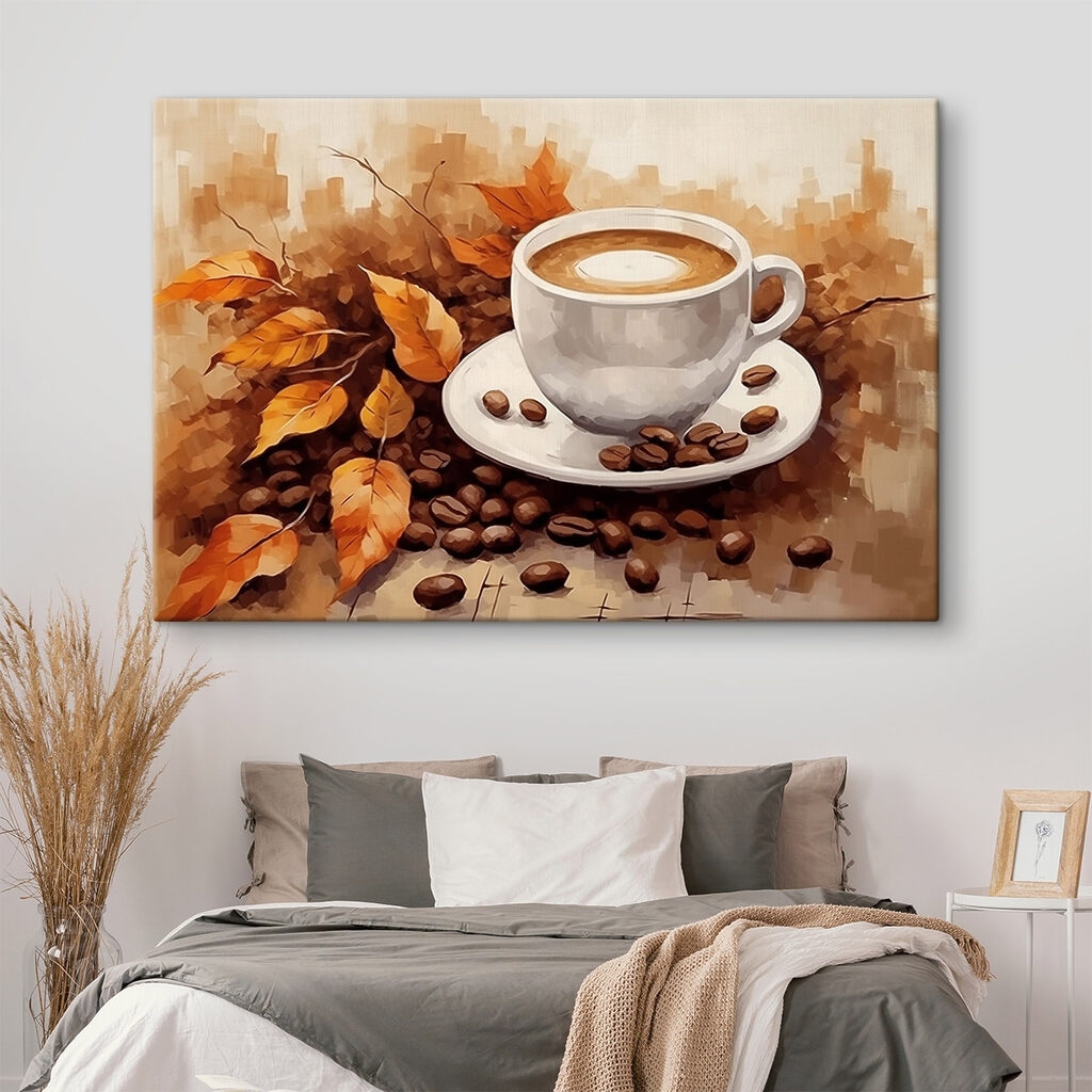 Koffie tussen gouden herfstbladeren — interieur 2