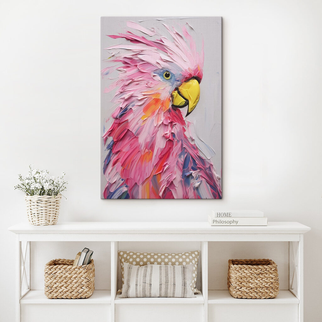 Roze kaketoe met kuif — interieur 2
