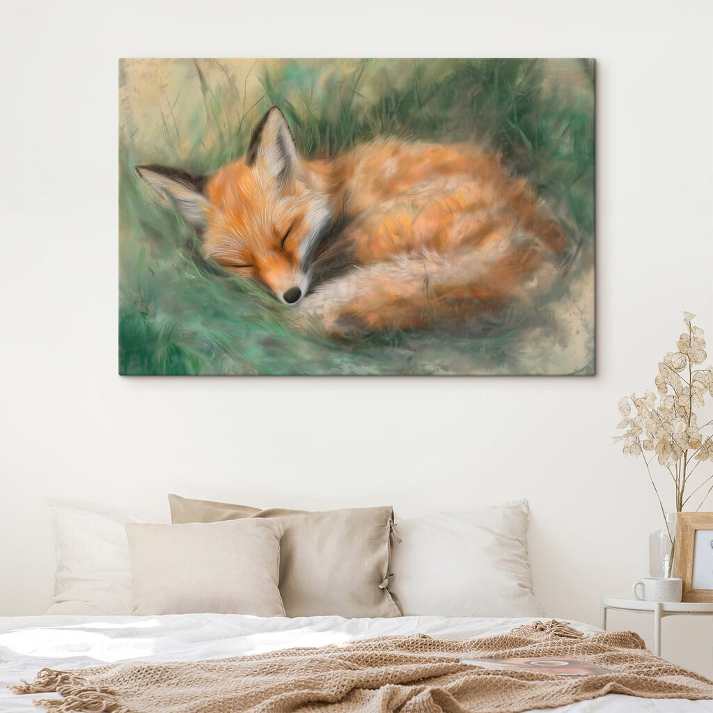 Slapende vos in gras — interieur 2