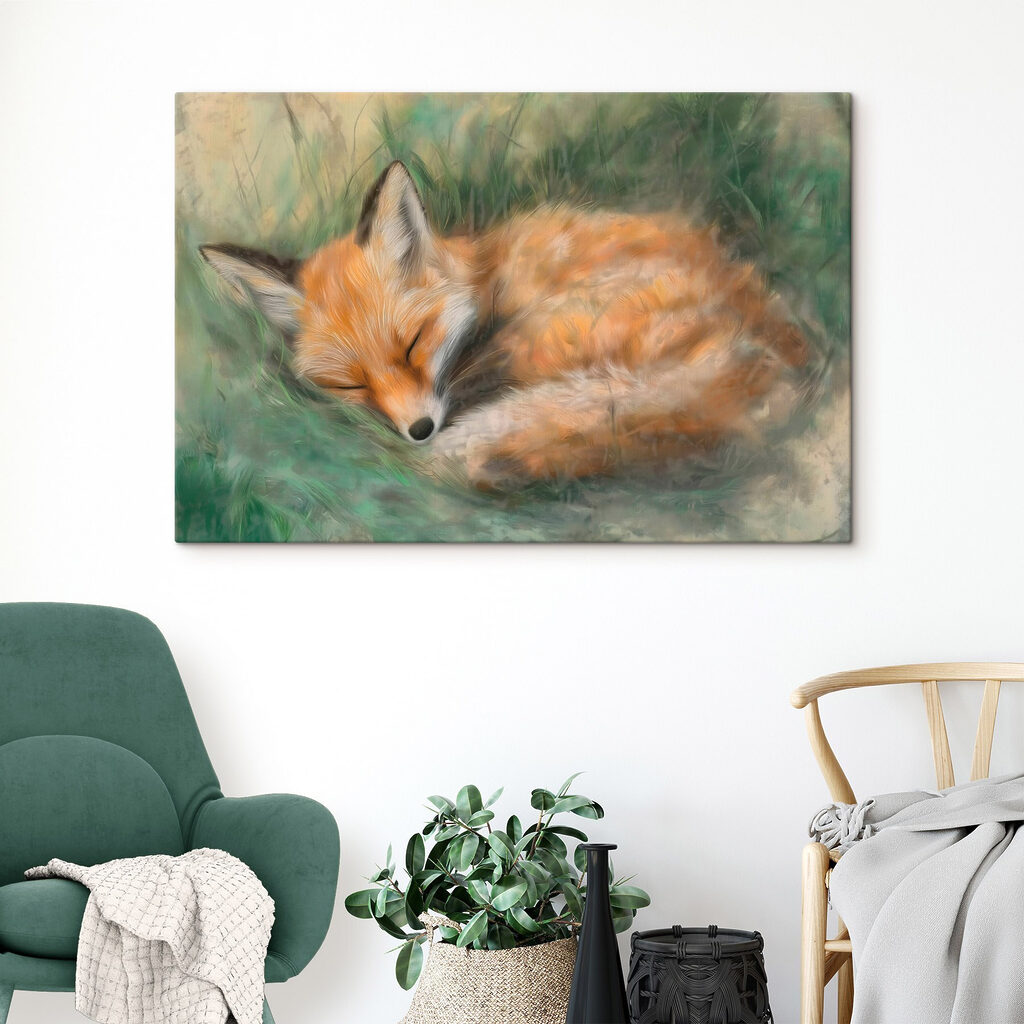 Slapende vos in gras — interieur 1