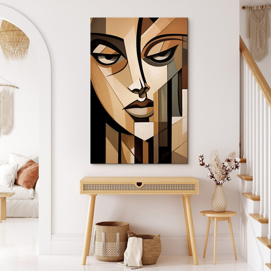 Geometrische blik in bruintinten — interieur 1