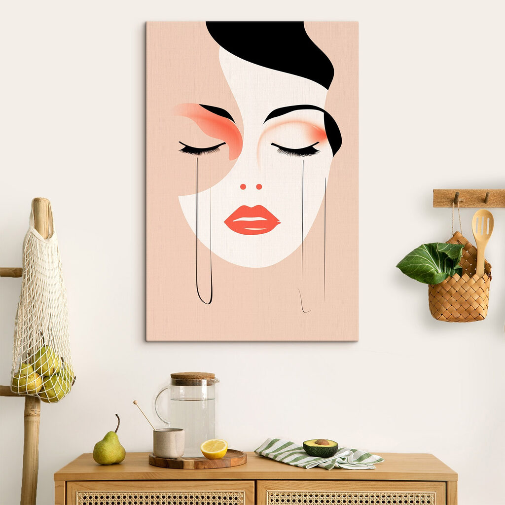 Roze lippen onder oogschaduw — interieur 2