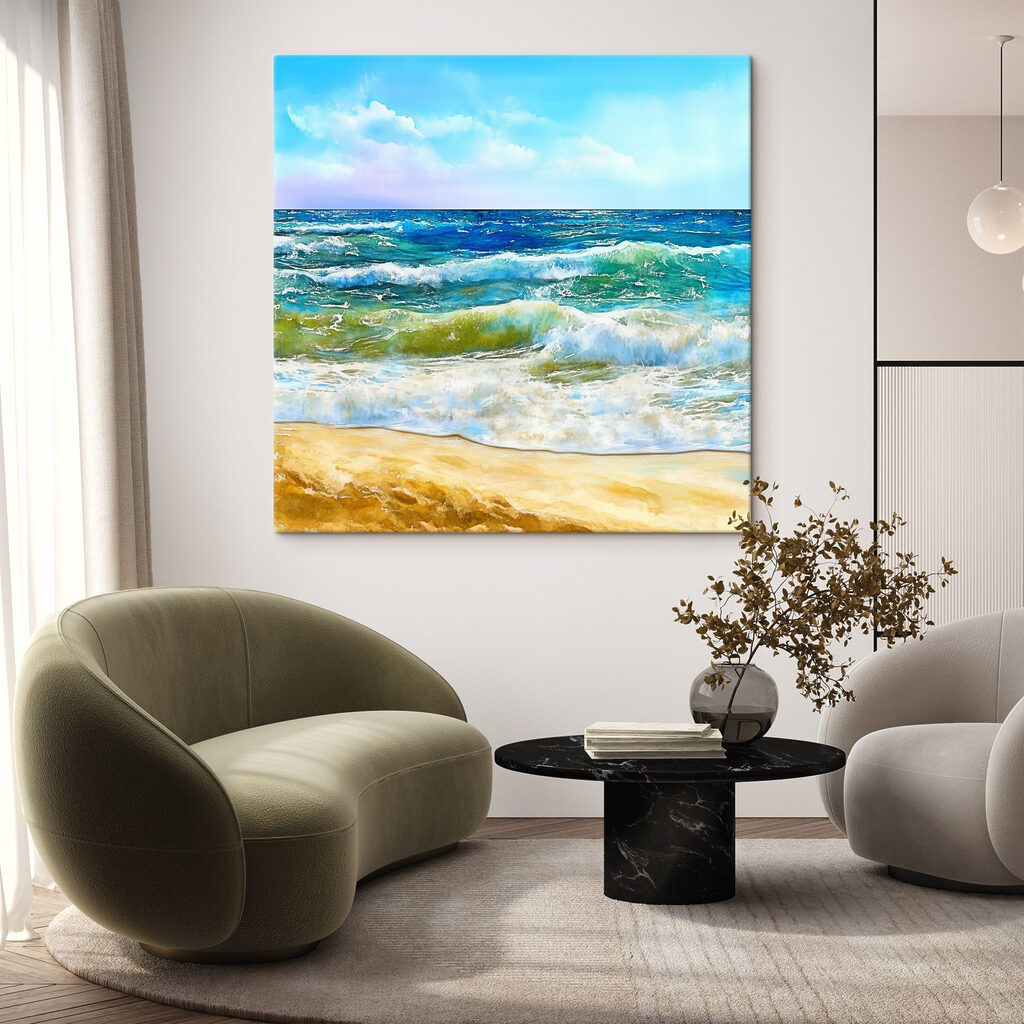 Zomergolven aan gouden zand — interieur 1
