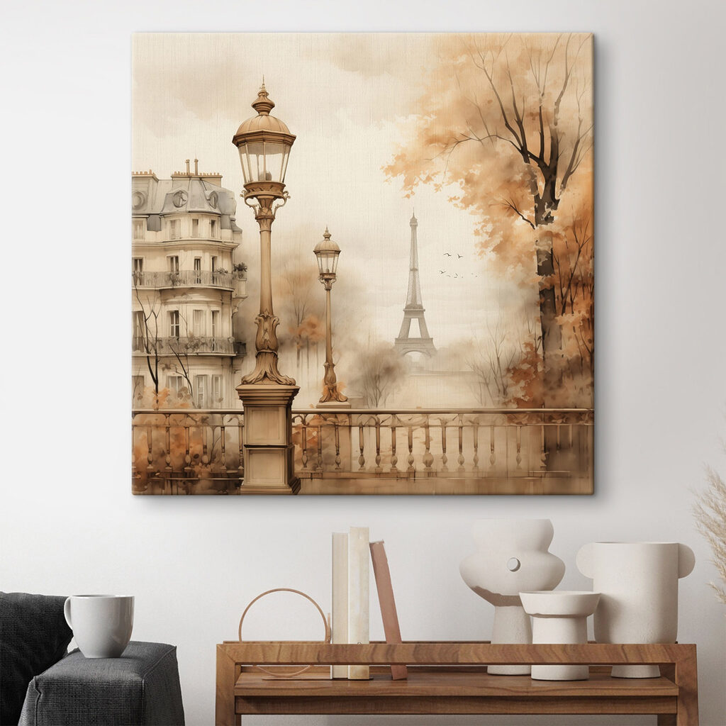 Parijse lantaarn in herfstnevel — interieur 1