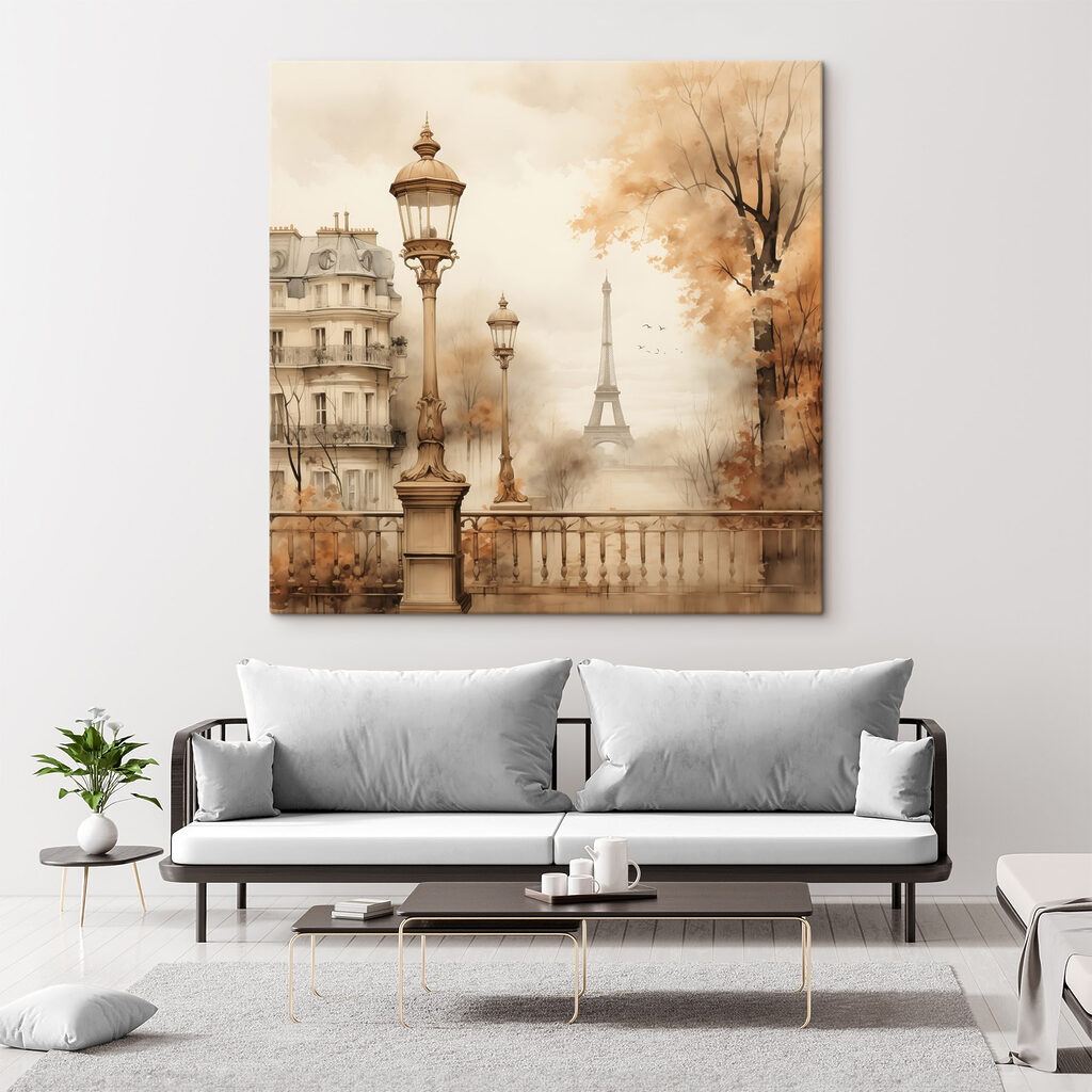 Parijse lantaarn in herfstnevel — interieur 2