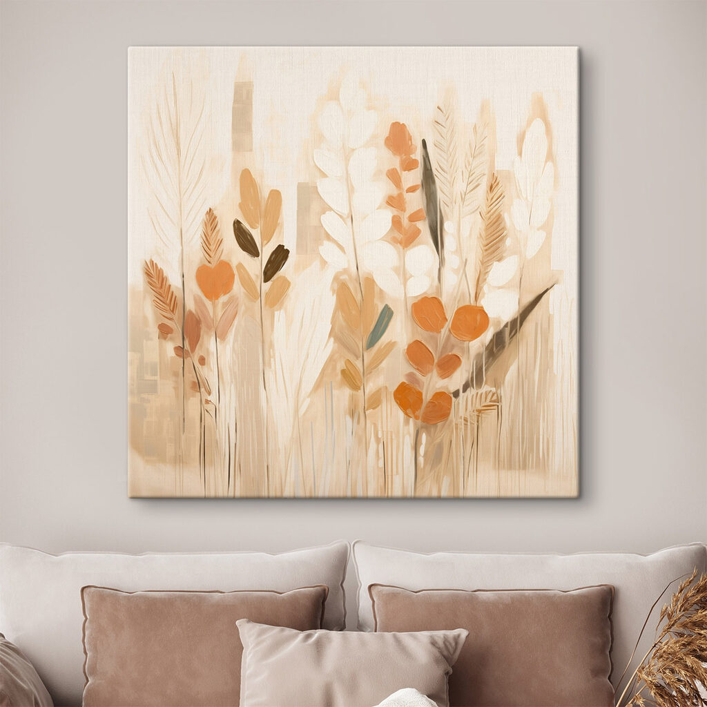 Droge stelen in pasteltinten — interieur 2