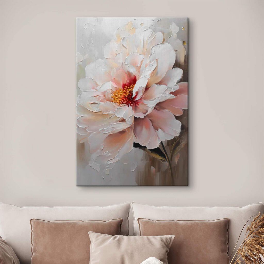 Roze hart tussen wit — interieur 1